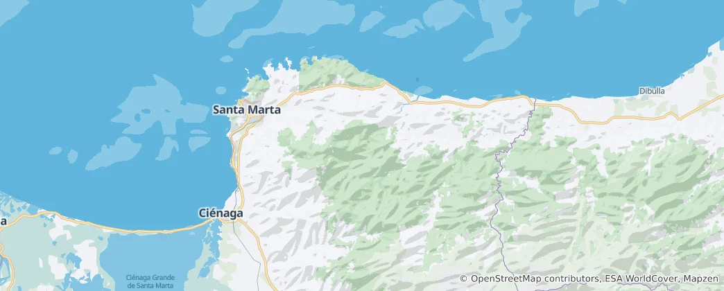 Map of Santa Marta Municipality