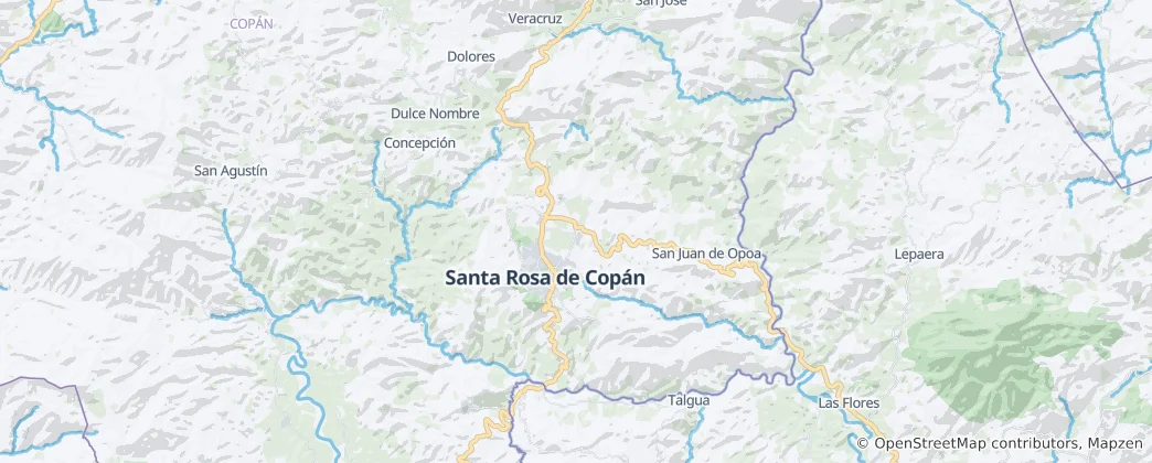 Map of Santa Rosa de Copán