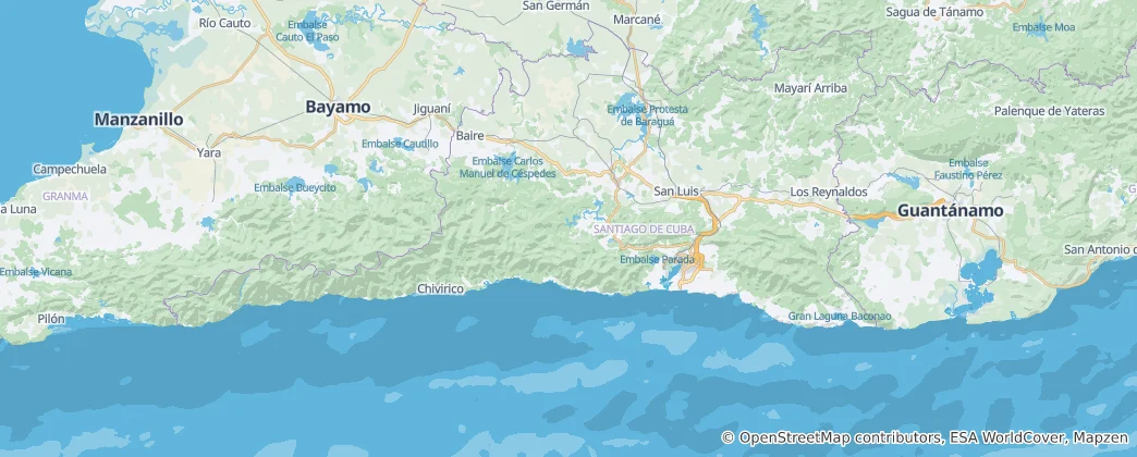 Mapa Santiago de Cuba