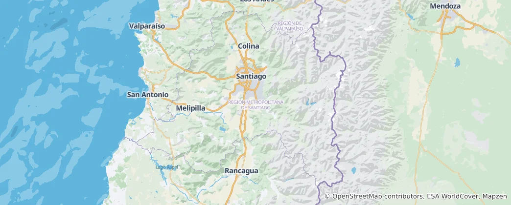 Térkép: Santiago Metropolitan Region