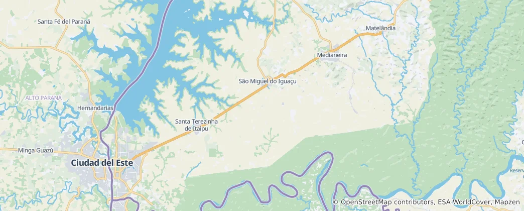Karte von São Miguel do Iguaçu