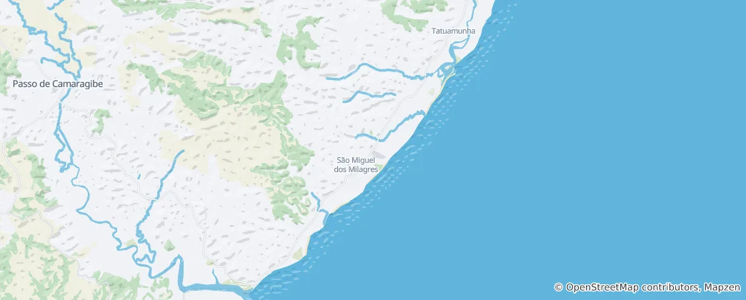 Mappa di Sao Miguel dos Milagres