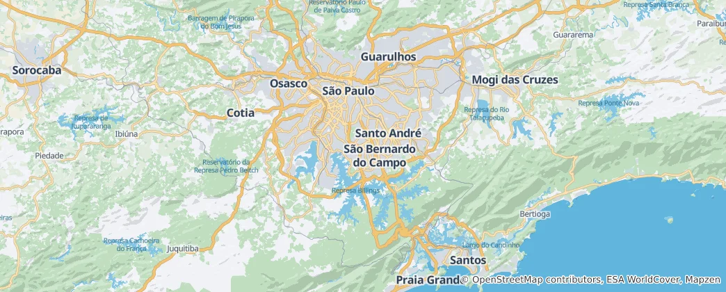 Map of São Paulo