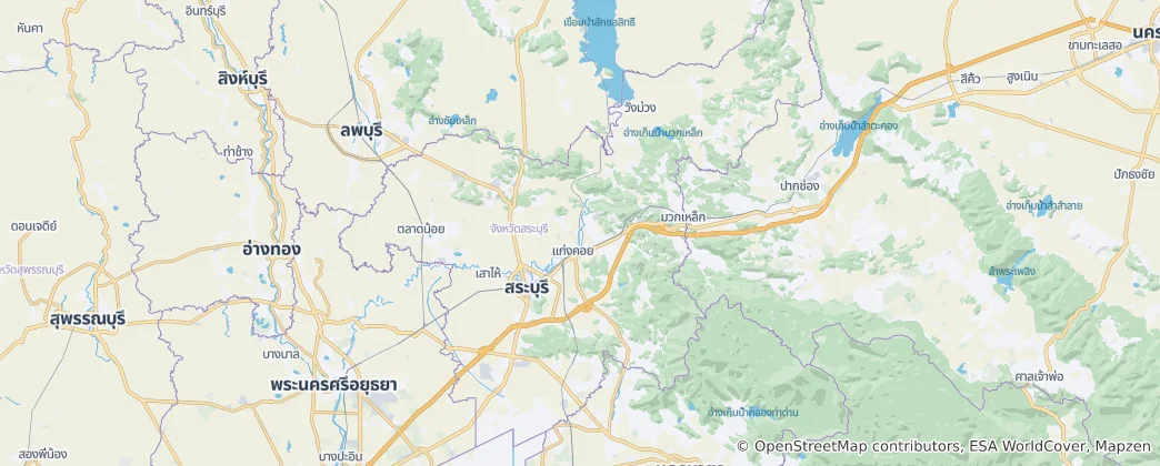 Karte von Provinz Saraburi