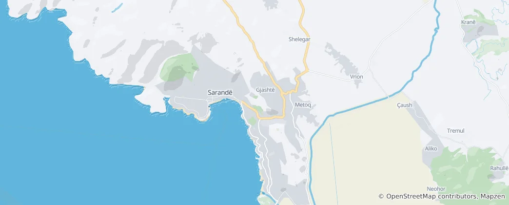 Map of Sarandë