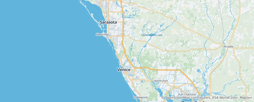 Mapa hrabstwo Sarasota