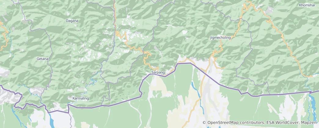 Map of Sarpang District