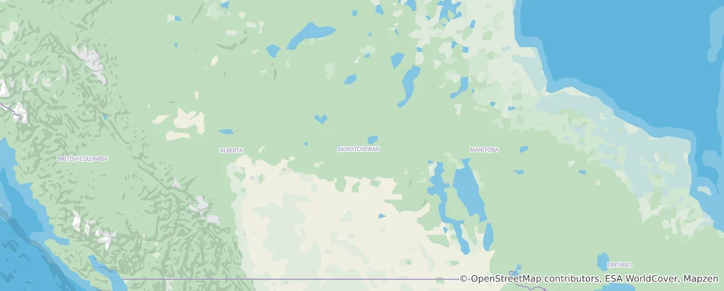 Mapa Saskatchewan