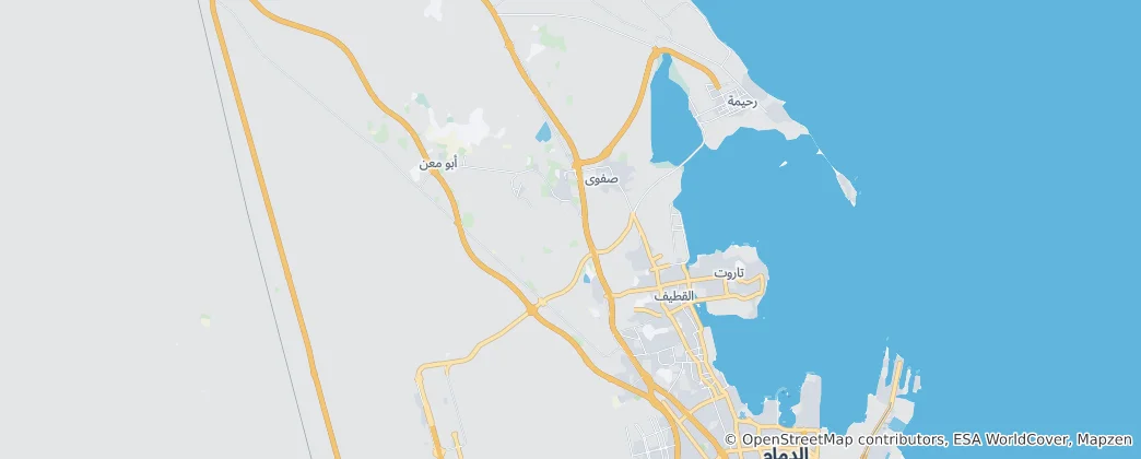 Map of Qatif governorate