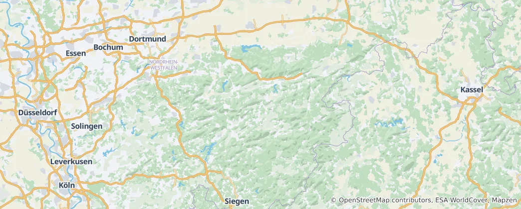 Karte von Sauerland