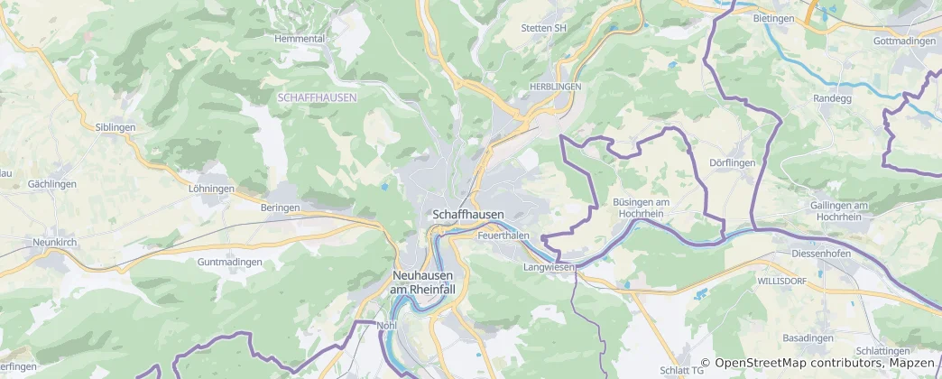 Karte von Schaffhausen