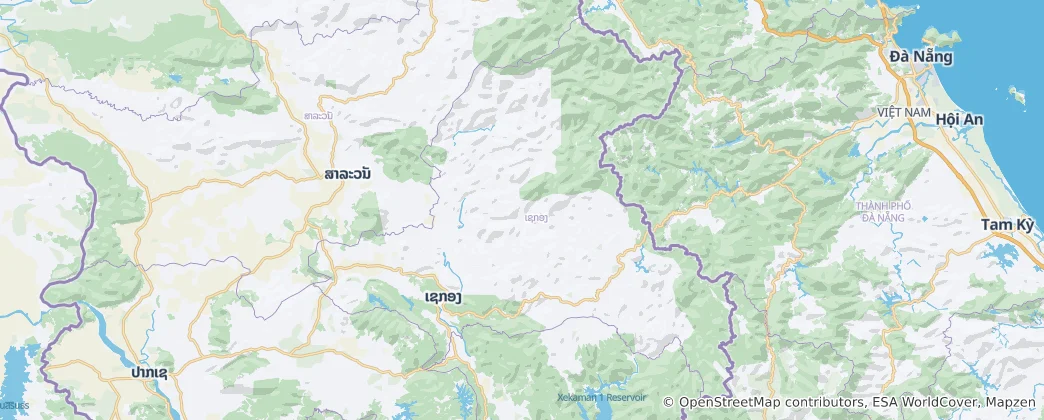 Mapa Sekong