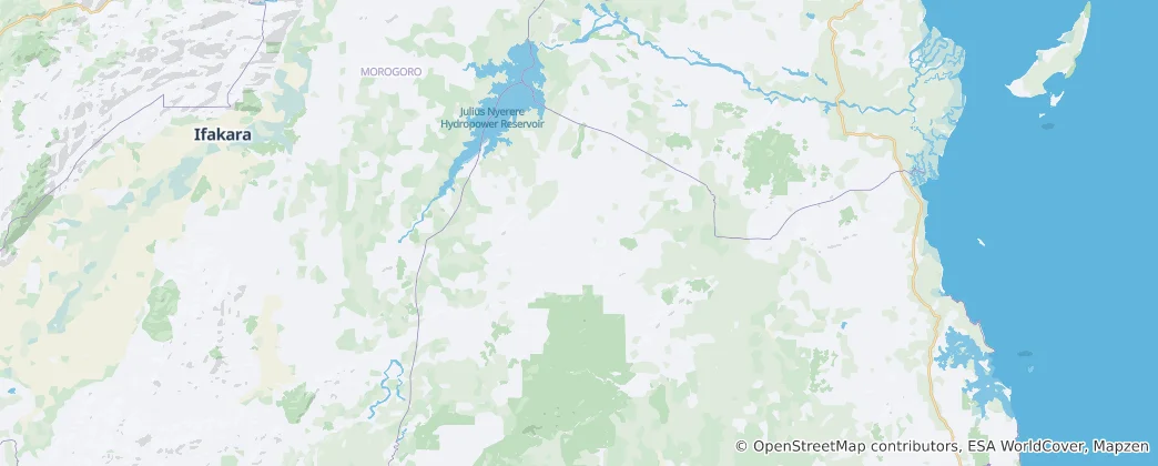 Map of Selous Game Reserve