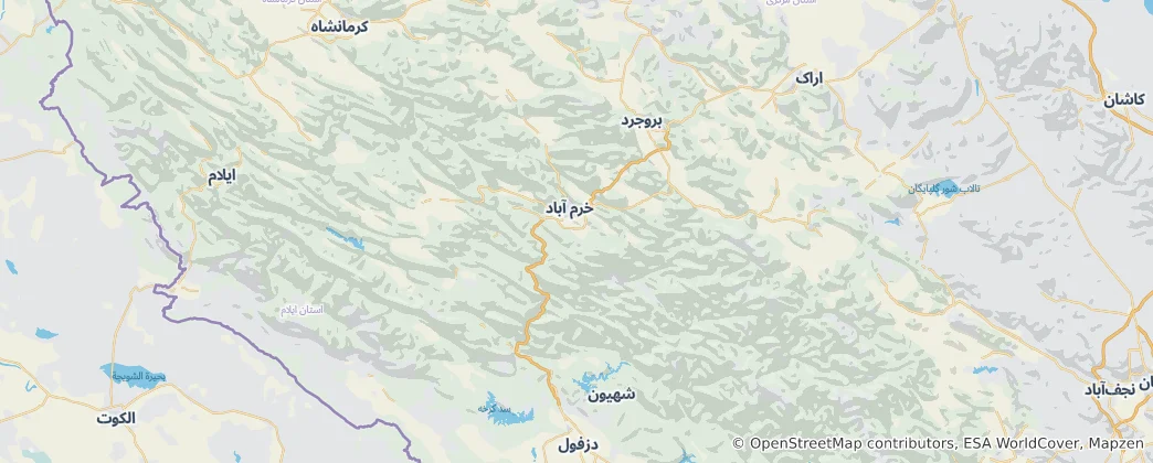 Map of Lorestan Province