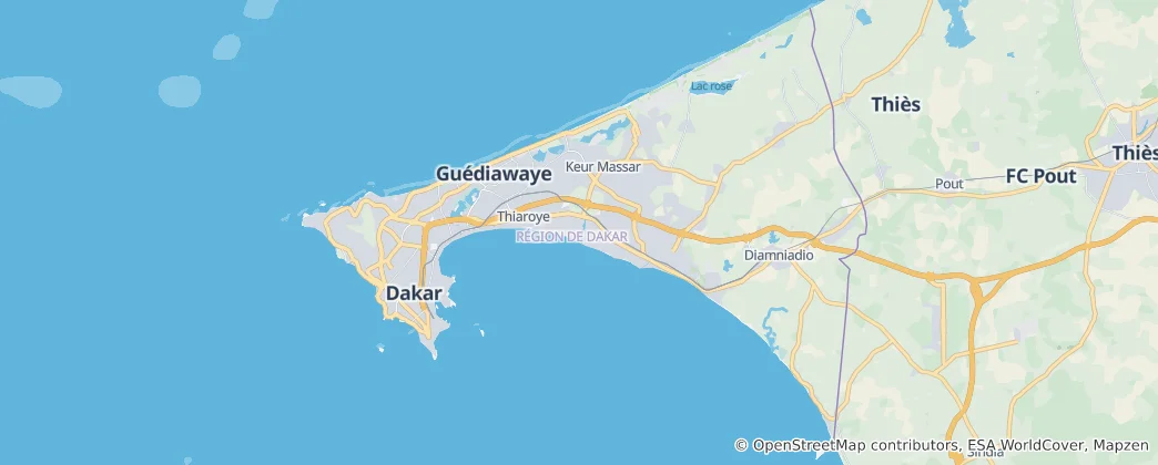 Mapa Dakar