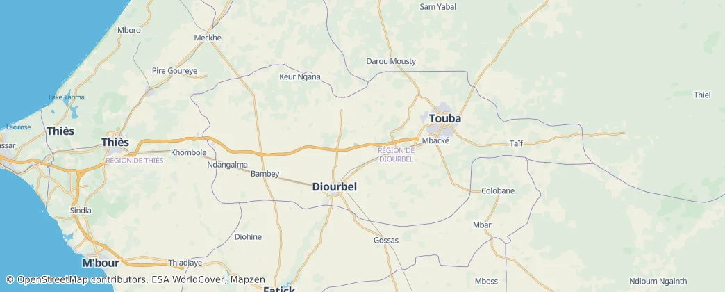 Diourbel Region — Map