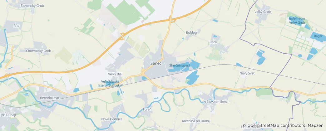 Map of Senec