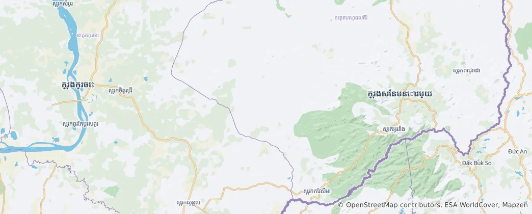 Map of Senmonorom Municipality