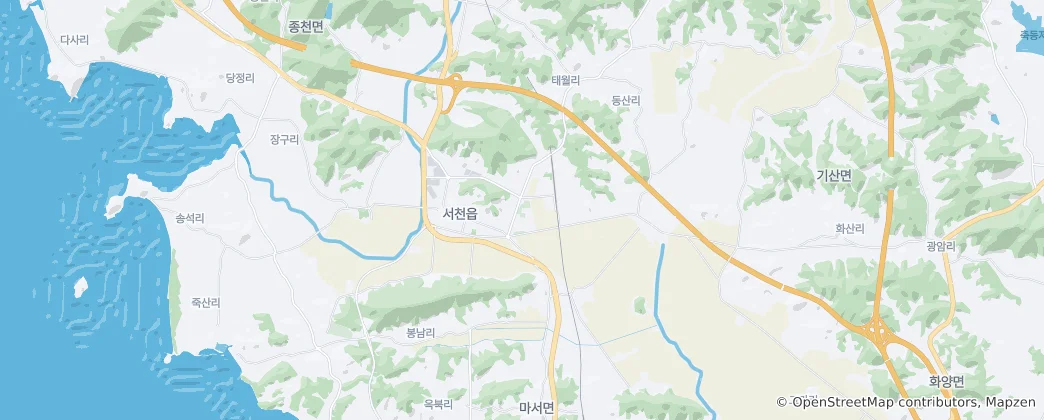 Kaart van Seocheon-eup