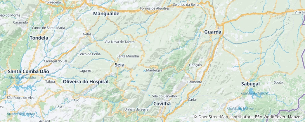 Karte von Serra da Estrela Nature Park