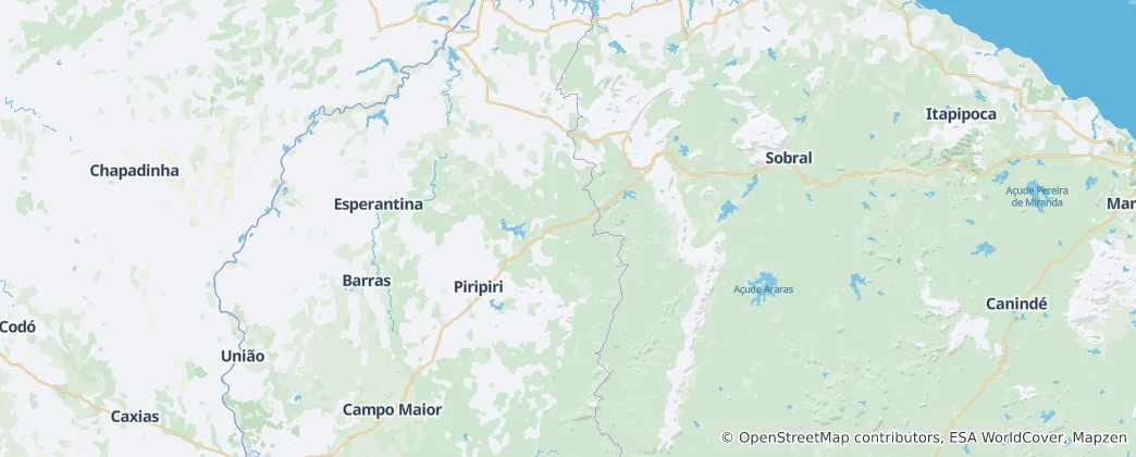 Mappa di Area di protezione ambientale di Serra da Ibiapaba
