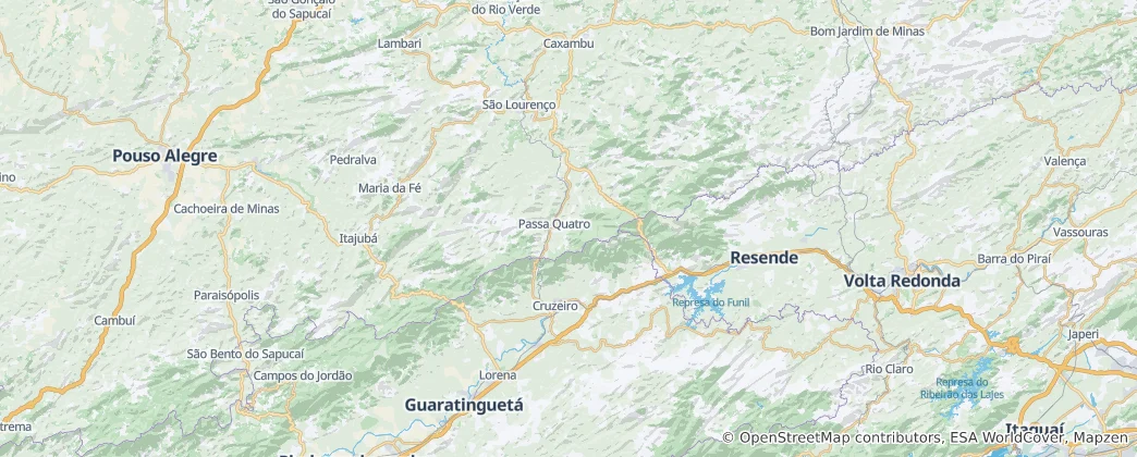 Map of Serra da Mantiqueira