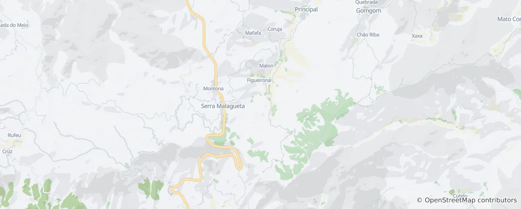 Mapa Přírodní park Serra Malagueta