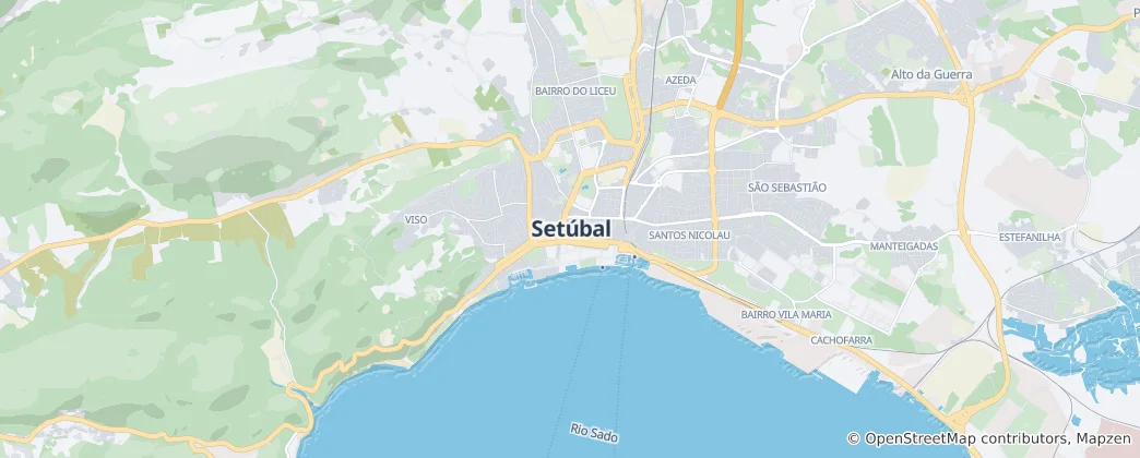 Mapa de Setúbal