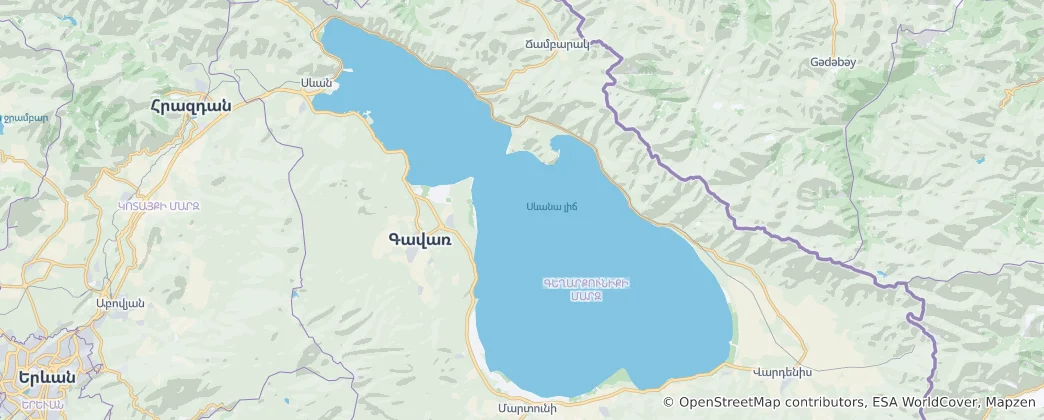 Térkép: Sevan National Park