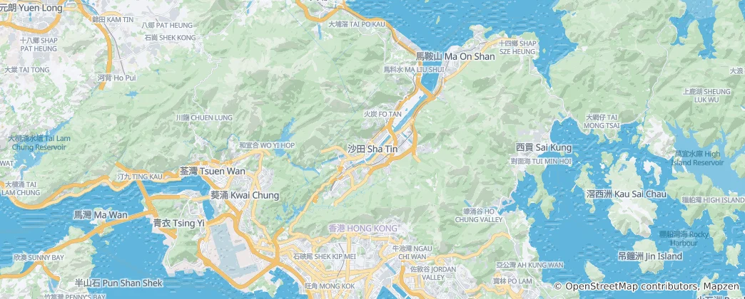 Mappa di Sha Tin