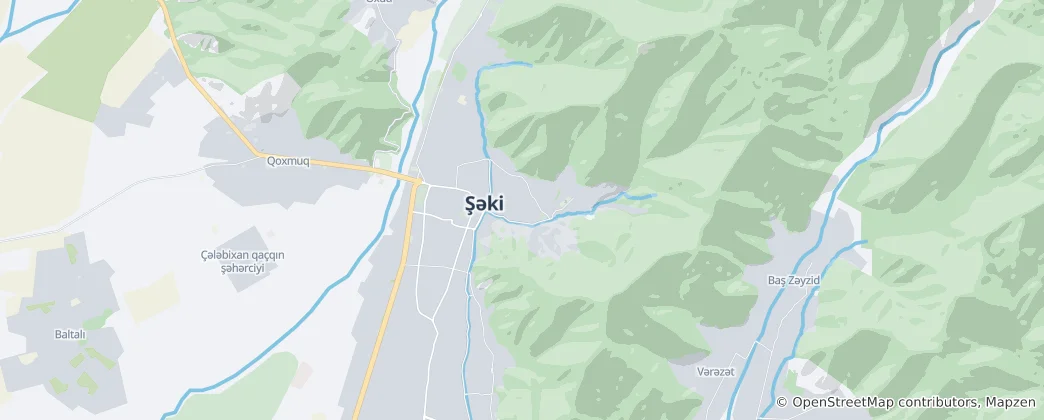 Karte von Şəki