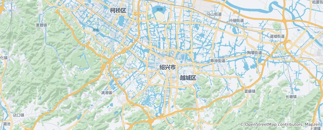 Map of Shaoxing