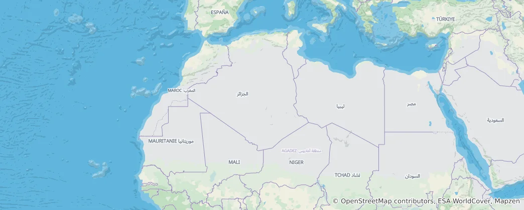 Karte von Maghreb