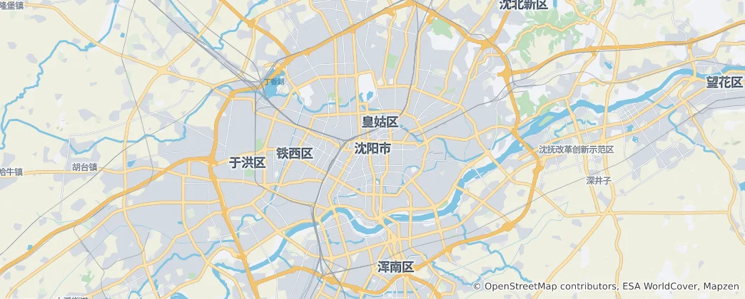 Kaart van Shenyang
