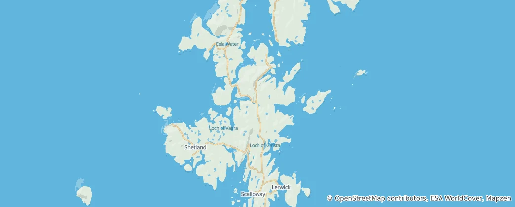 Mappa di Isole Shetland