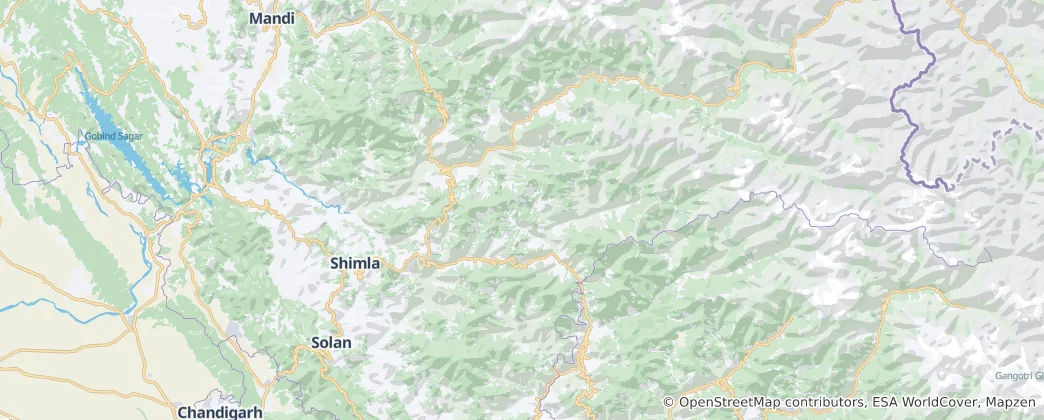 Map of Shimla District