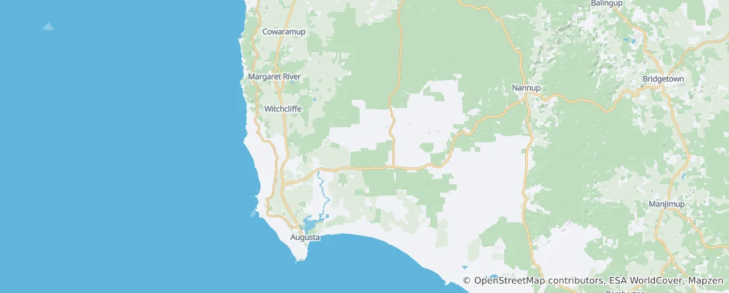 Shire of Augusta-Margaret River 지도