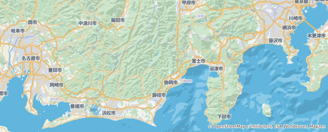 Kaart van Shizuoka