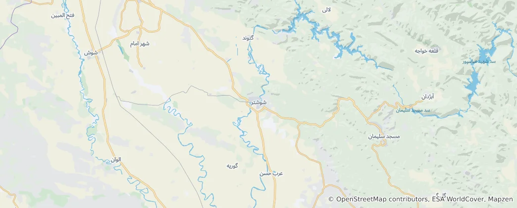 Map of Shushtar County