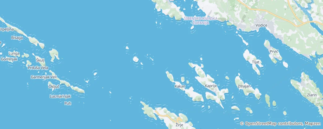 Map of Šibenik