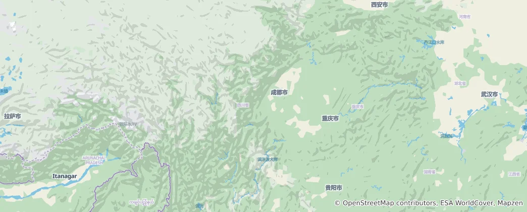 Map of Sichuan