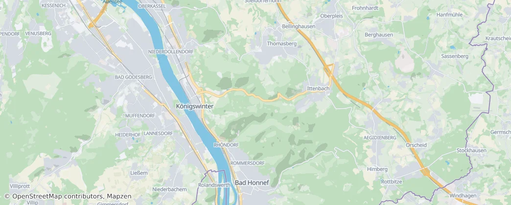 Siebengebirge — Mappa