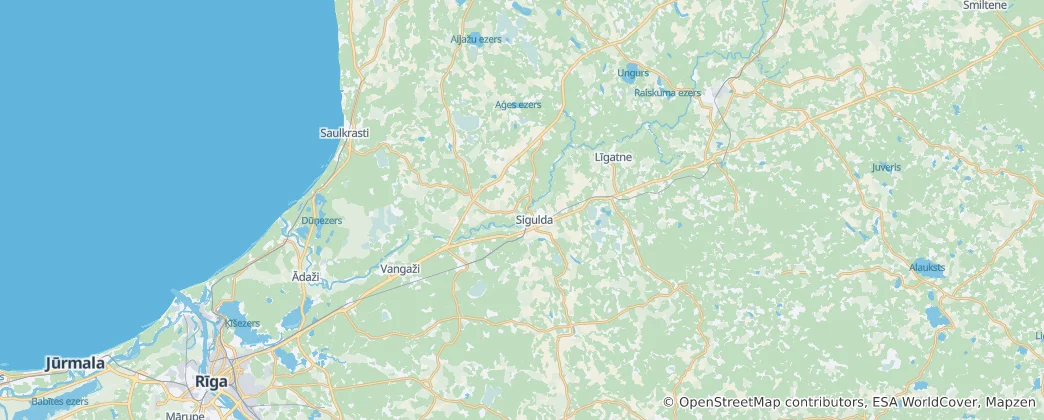 Map of Sigulda Municipality