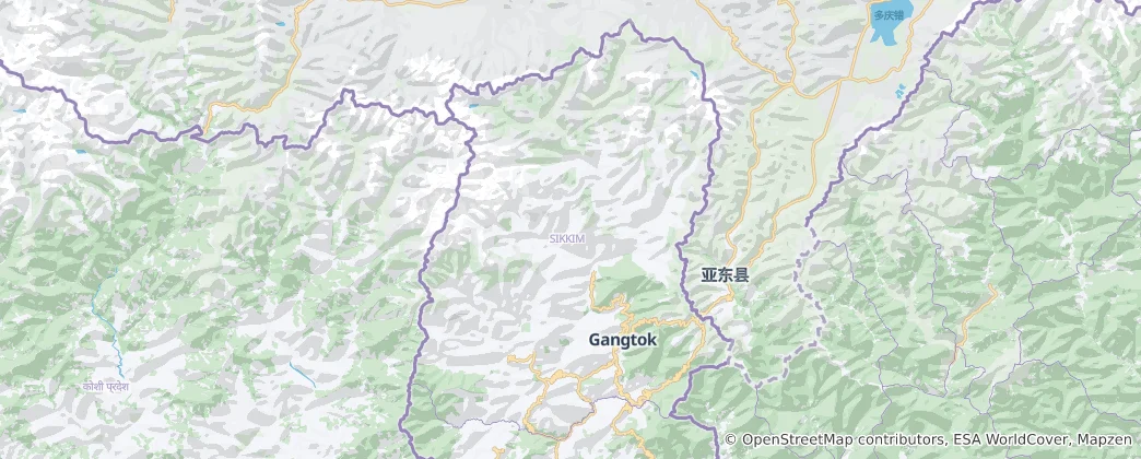 Map of Sikkim