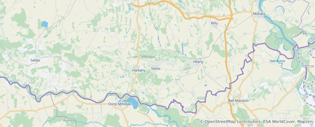 Map of Siklós District