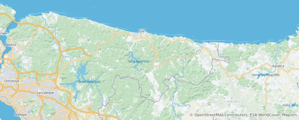 Map of Şile