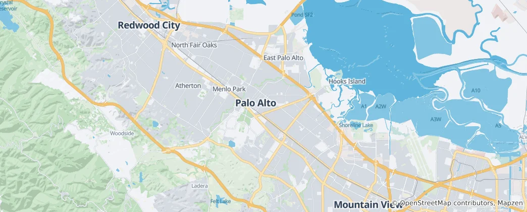 Karte von Silicon Valley