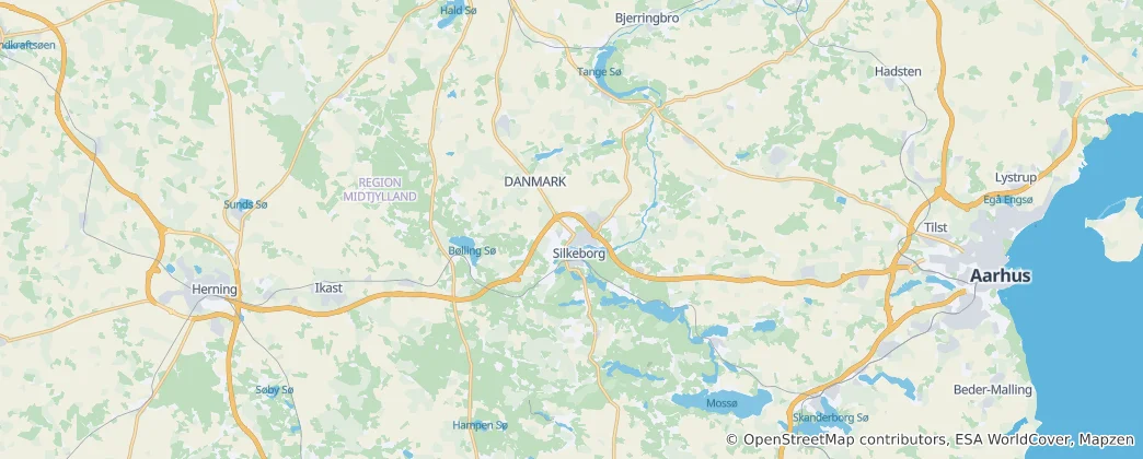 Mappa di comune di Silkeborg
