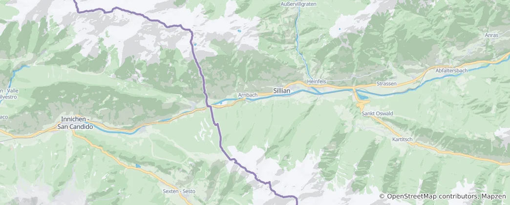 Mappa di Sillian