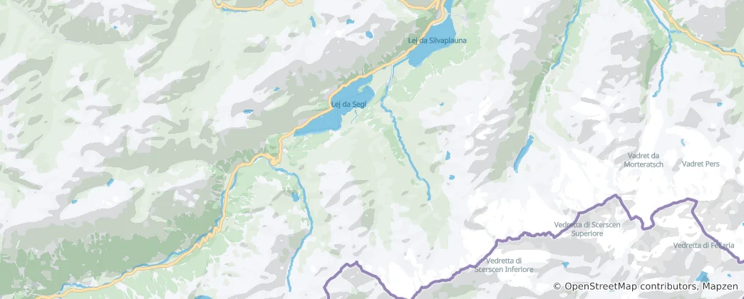 Mapa Sils im Engadin/Segl